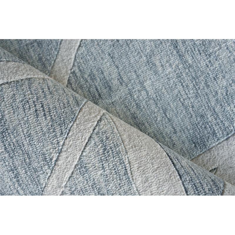 Miami Hand-Tufted New Zealand Wool Silver/Ivory 12'x15' Area Rug