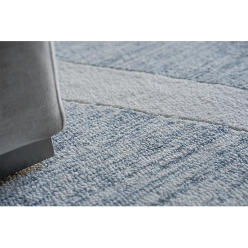 Miami Hand-Tufted New Zealand Wool Silver/Ivory 12'x15' Area Rug