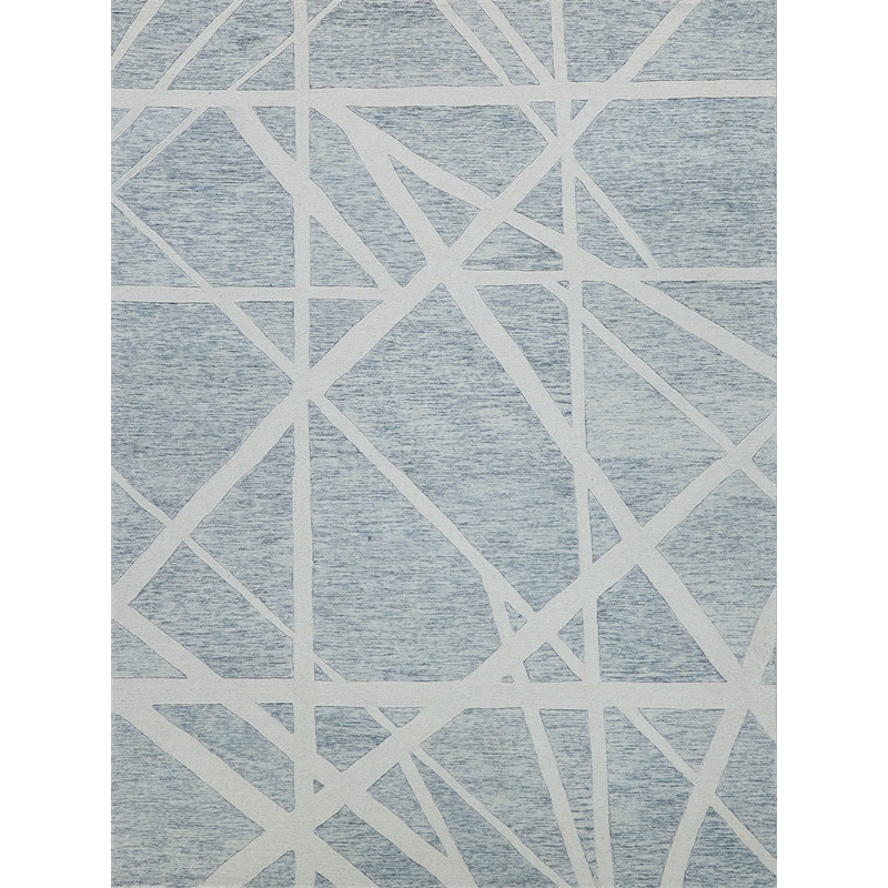 Miami Hand-Tufted New Zealand Wool Silver/Ivory 12'x15' Area Rug