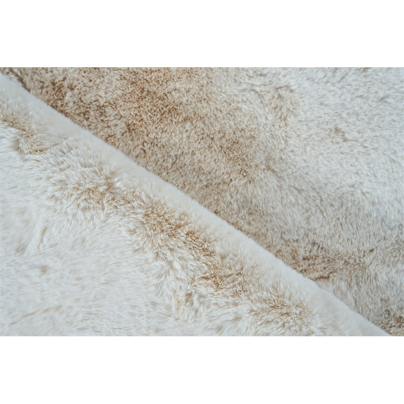 Mink Hand-Tufted Polyacrylic Beige 2'x3' Area Rug