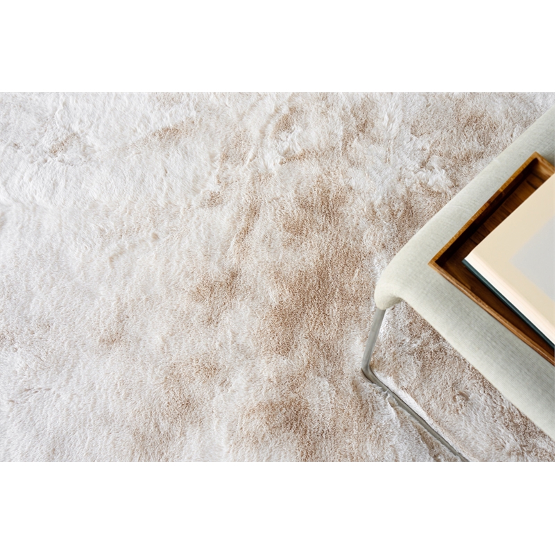 Mink Hand-Tufted Polyacrylic Beige 2'x3' Area Rug