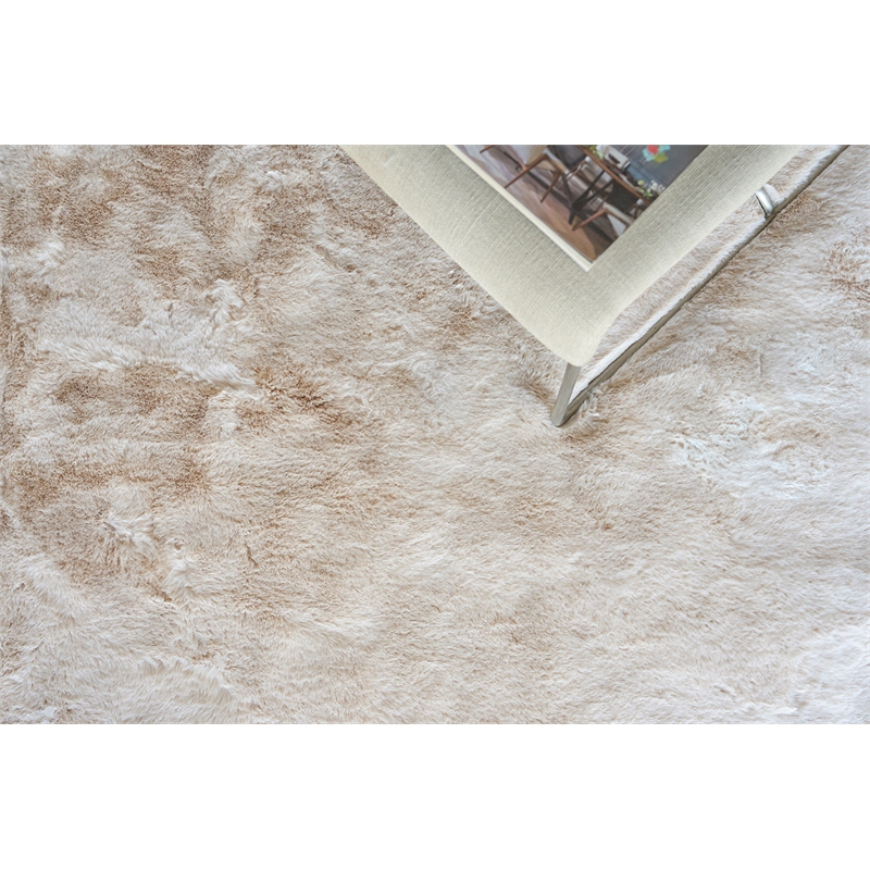 Mink Hand-Tufted Polyacrylic Beige 2'x3' Area Rug