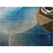 Mitomo Hand-Tufted Wool/Bamboo Silk Gray/Blue 10'x14' Area Rug