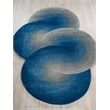 Mitomo Hand-Tufted Wool/Bamboo Silk Gray/Blue 5'x7' Shape Area Rug