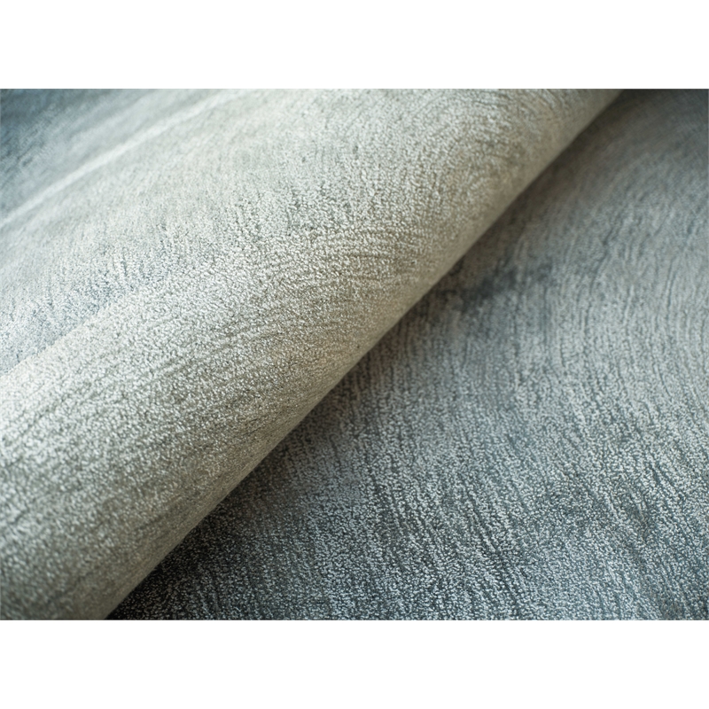 Mitomo Hand-Tufted Wool/Bamboo Silk Sea Green 4'x6' Area Rug