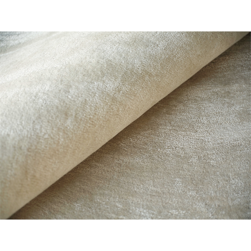 Mitomo Hand-Tufted Wool/Bamboo Silk Pearl 12'x15' Area Rug