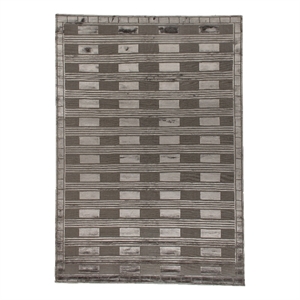 Metro Velvet Hand-Knotted Wool/Viscose Dark Gray 10'x14' Area Rug