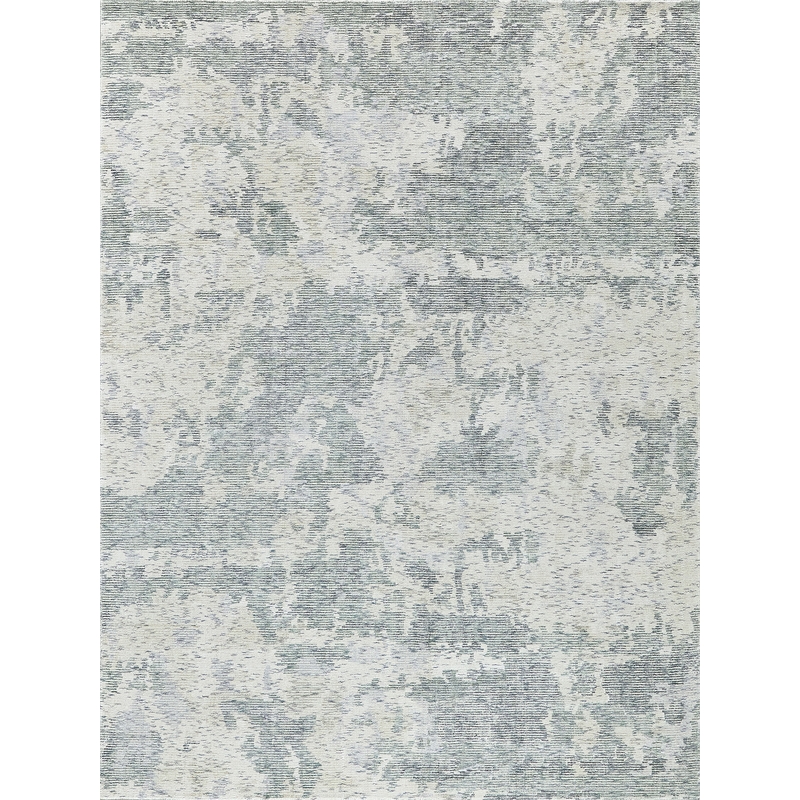 Mineral Handloomed Wool/Bamboo Silk Green 12'x15' Area Rug