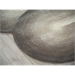 Mitomo Hand-Tufted Wool/Bamboo Silk Charcoal/Ivory 5'x7' Shape Area Rug