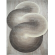 Mitomo Hand-Tufted Wool/Bamboo Silk Charcoal/Ivory 5'x7' Shape Area Rug