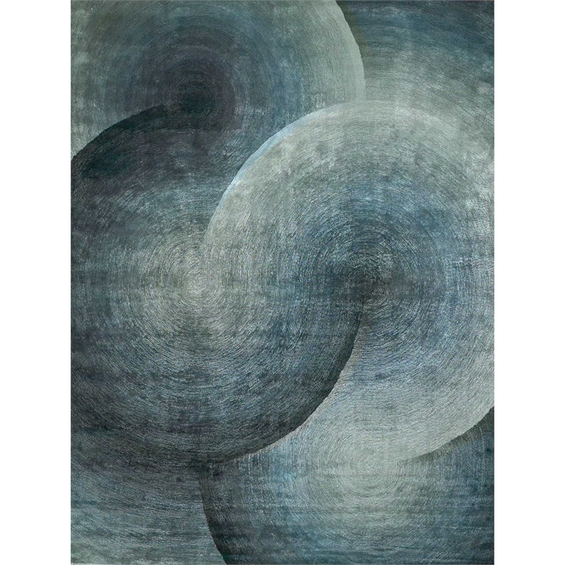 Mitomo Hand-Tufted Wool/Bamboo Silk Sea Green 8'x10' Area Rug