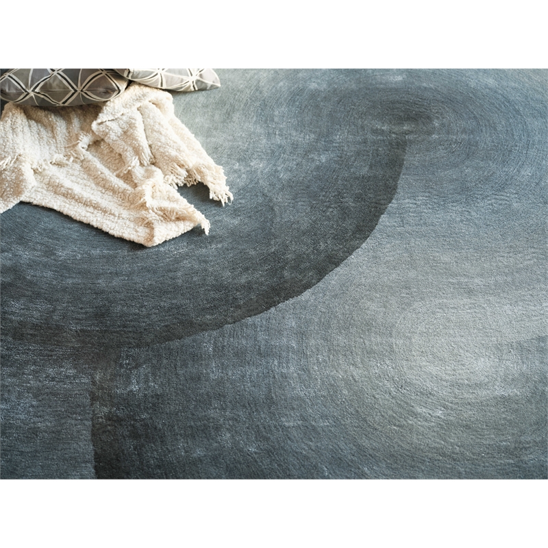 Mitomo Hand-Tufted Wool/Bamboo Silk Sea Green 9'x12' Area Rug