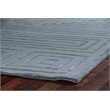 Metro Velvet Hand-Knotted Wool/Viscose Aqua 9'x12' Area Rug