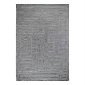 Metro Velvet Hand-Knotted Wool/Viscose Aqua 9'x12' Area Rug