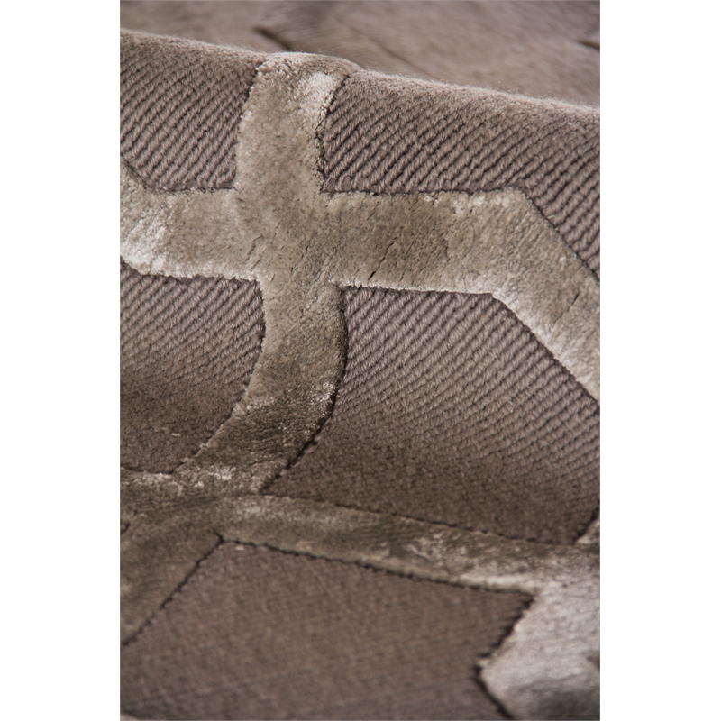 Metro Velvet Hand-Knotted Wool/Viscose Silver 8'x10' Area Rug