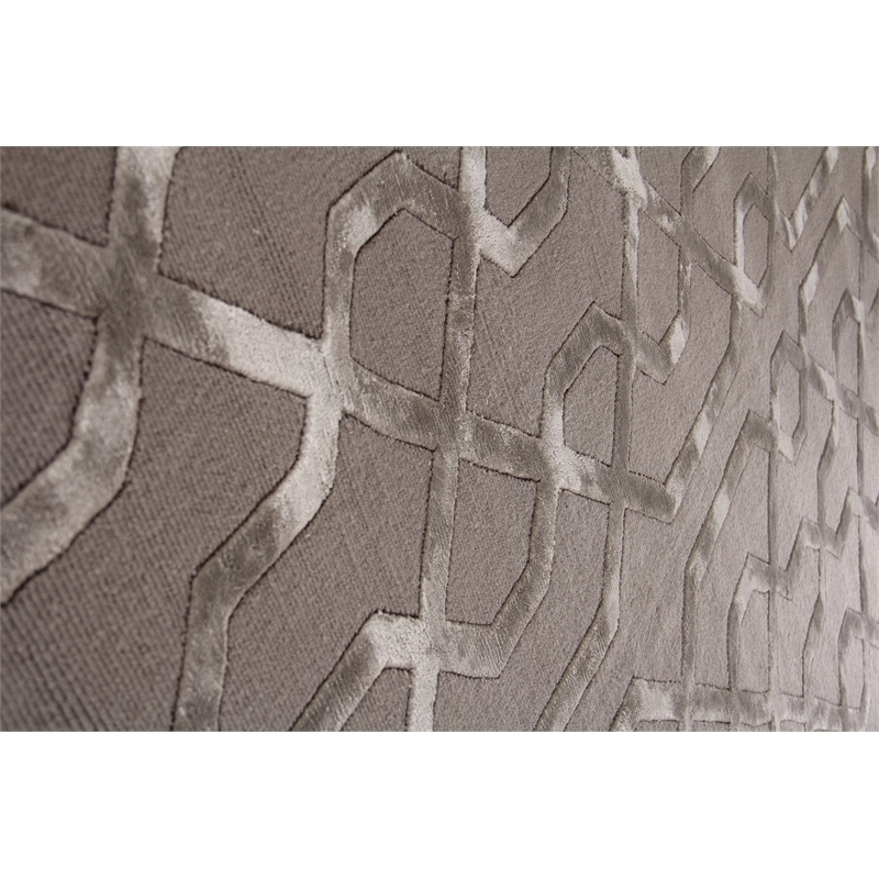 Metro Velvet Hand-Knotted Wool/Viscose Silver 8'x10' Area Rug