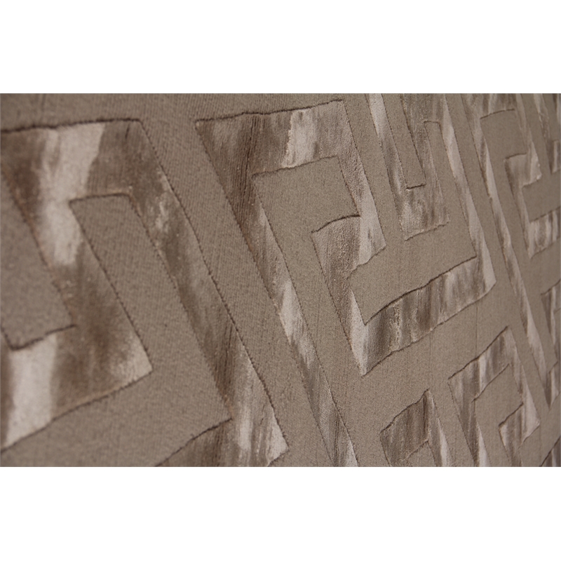Metro Velvet Hand-Knotted Wool/Viscose Light Beige 8'x10' Area Rug