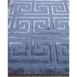 Metro Velvet Hand-Knotted Wool/Viscose Blue 9'x12' Area Rug