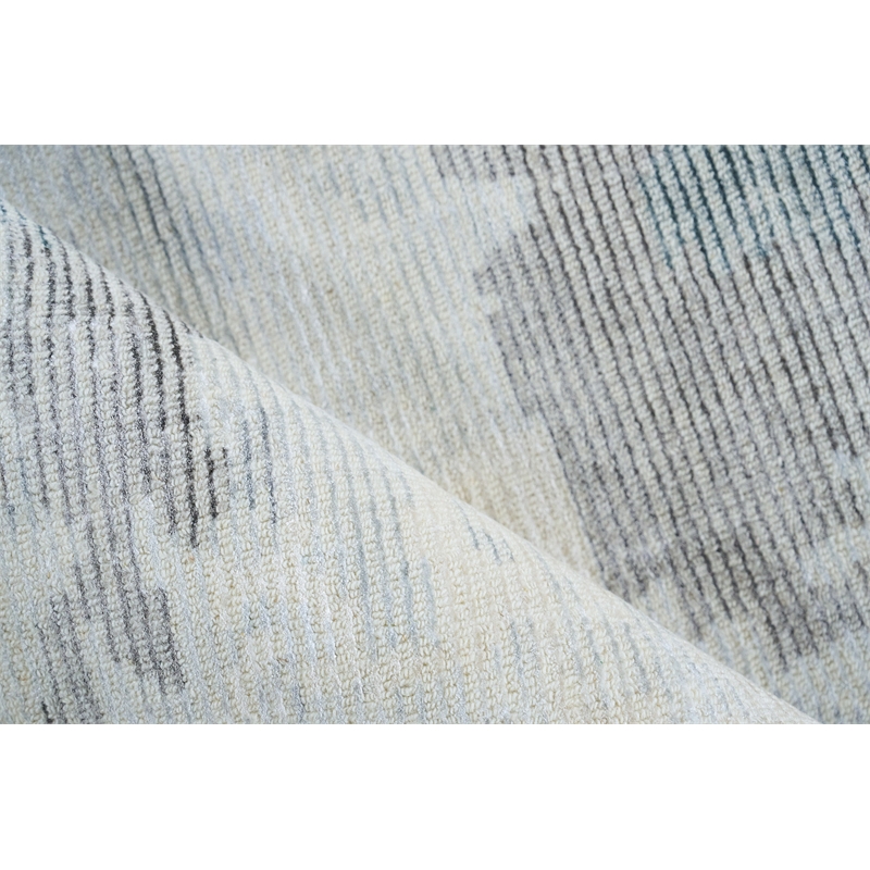 Mineral Handloomed Wool/Bamboo Silk Silver/Gray 6'x9' Area Rug