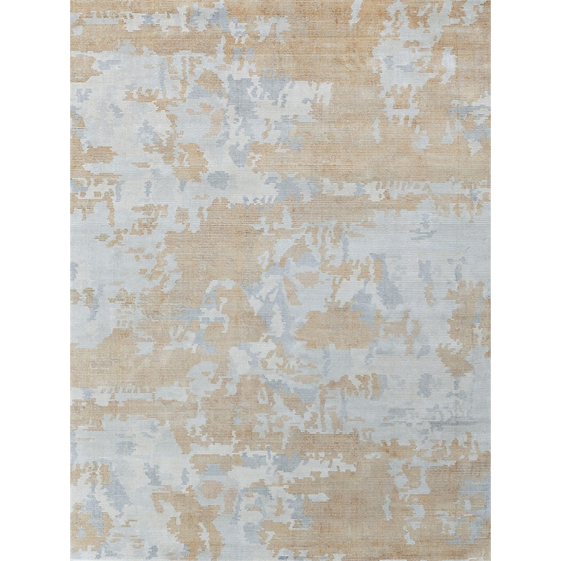 Mineral Handloomed Wool/Bamboo Silk Silver/Gold 14'x18' Area Rug