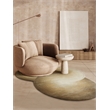 Mitomo Hand-Tufted Wool/Bamboo Silk Light Beige/Ivory 5'x7' Shape Area Rug