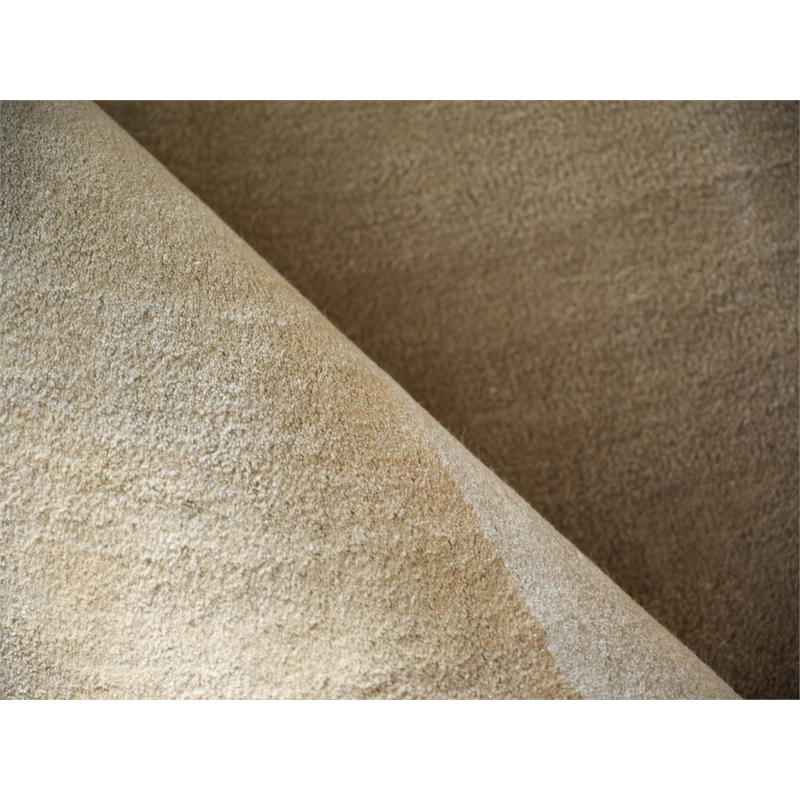 Mitomo Hand-Tufted Wool/Bamboo Silk Light Beige/Ivory 8'x10' Area Rug