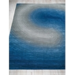 Mitomo Hand-Tufted Wool/Bamboo Silk Navy/Gray 9'x12' Area Rug