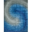 Mitomo Hand-Tufted Wool/Bamboo Silk Navy/Gray 9'x12' Area Rug