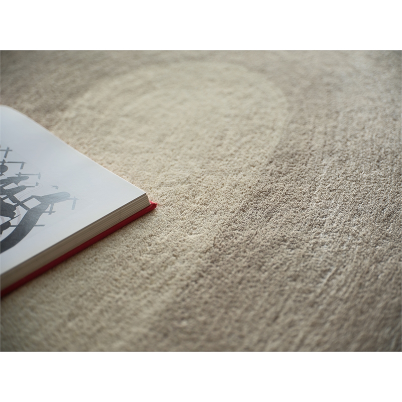 Mitomo Hand-Tufted Wool/Bamboo Silk Charcoal/Ivory 12'x15' Area Rug