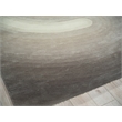Mitomo Hand-Tufted Wool/Bamboo Silk Charcoal/Ivory 4'x6' Area Rug