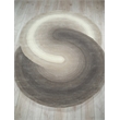 Mitomo Hand-Tufted Wool/Bamboo Silk Charcoal/Ivory 5'x7' Shape Area Rug