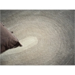 Mitomo Hand-Tufted Wool/Bamboo Silk Charcoal/Ivory 5'x7' Shape Area Rug