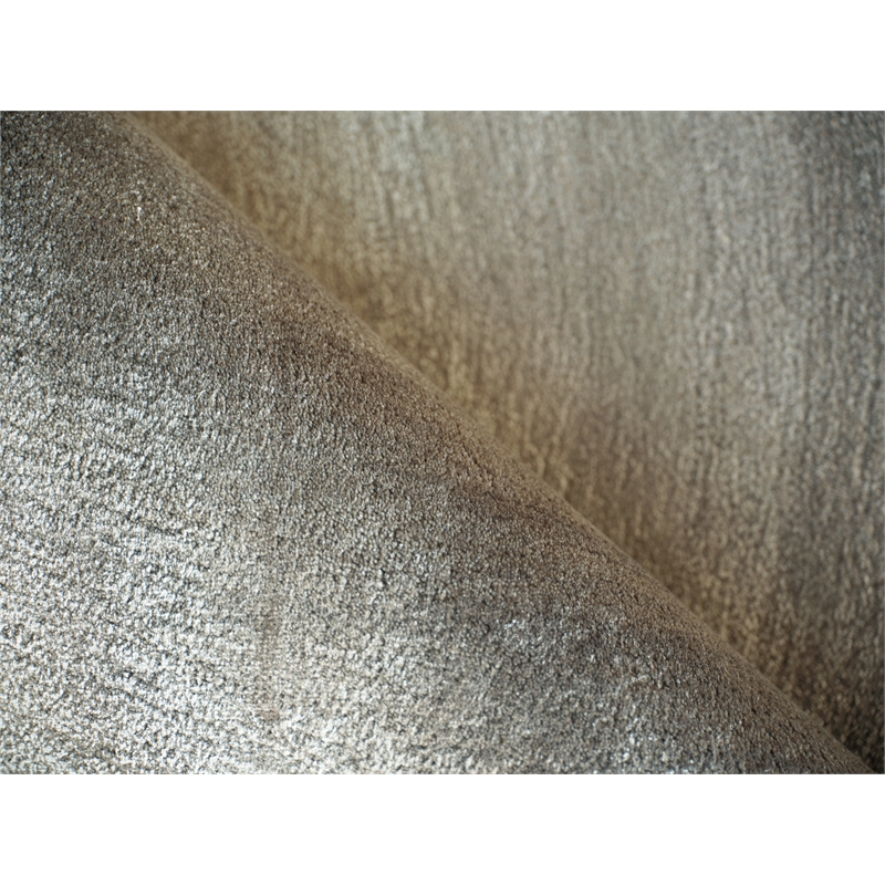 Mitomo Hand-Tufted Wool/Bamboo Silk Charcoal/Ivory 8'x10' Area Rug