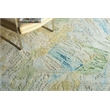 Moderno Hand-Knotted New Zealand Wool Yellow/Green/Blue 6'x9' Area Rug