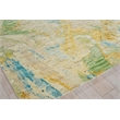 Moderno Hand-Knotted New Zealand Wool Yellow/Green/Blue 9'x12' Area Rug