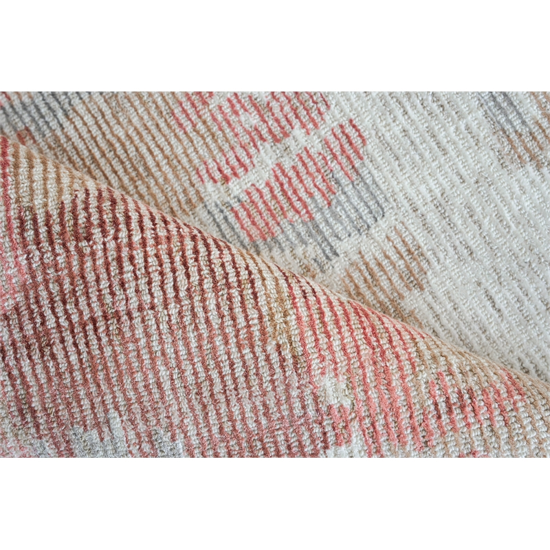 Mineral Handloomed Wool/Bamboo Silk Red Orange 10'x14' Area Rug