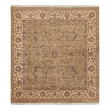 Moghul Hand-Knotted New Zealand Wool Light Green/Gold 9'x10' Area Rug