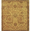 Moghul Hand-Knotted New Zealand Wool Wheat/Brown 8'x8' Round Area Rug
