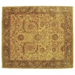Moghul Hand-Knotted New Zealand Wool Wheat/Brown 8'x8' Round Area Rug