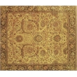 Moghul Hand-Knotted New Zealand Wool Wheat/Brown 8'x8' Round Area Rug