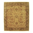Moghul Hand-Knotted New Zealand Wool Wheat/Brown 8'x8' Round Area Rug