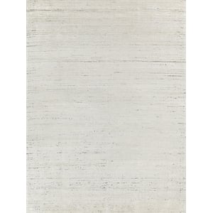 Montero Handloomed Wool/Pet Yarn Ivory/Gray 2'x3' Area Rug