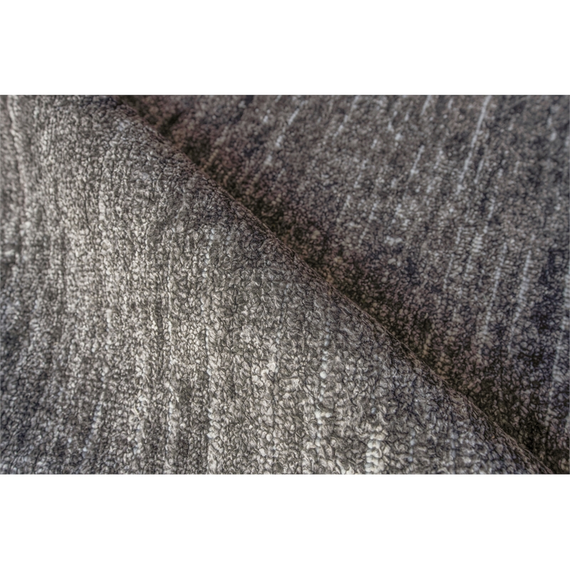 Montero Handloomed Wool/Pet Yarn Black/Ivory 2'x3' Area Rug