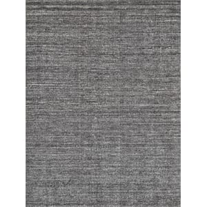 Montero Handloomed Wool/Pet Yarn Black/Ivory 8'x10' Area Rug