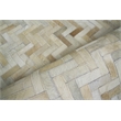 Mosaic Leather Hand-Tufted Leather Hide Light Beige 9'6