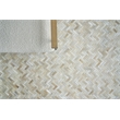Mosaic Leather Hand-Tufted Leather Hide Light Beige 9'6