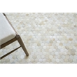 Mosaic Leather Hand-Tufted Leather Hide Ivory 9'6