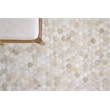 Mosaic Leather Hand-Tufted Leather Hide Ivory 9'6