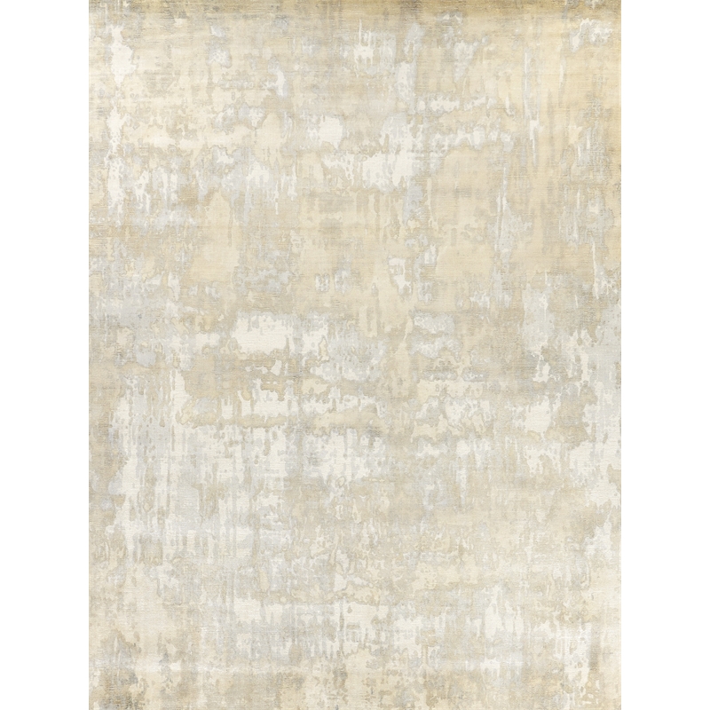 Murano Handloomed Wool/Bamboo Silk Beige 6'x9' Area Rug