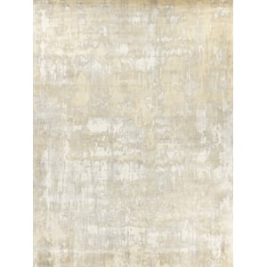 Murano Handloomed Wool/Bamboo Silk Beige 6'x9' Area Rug
